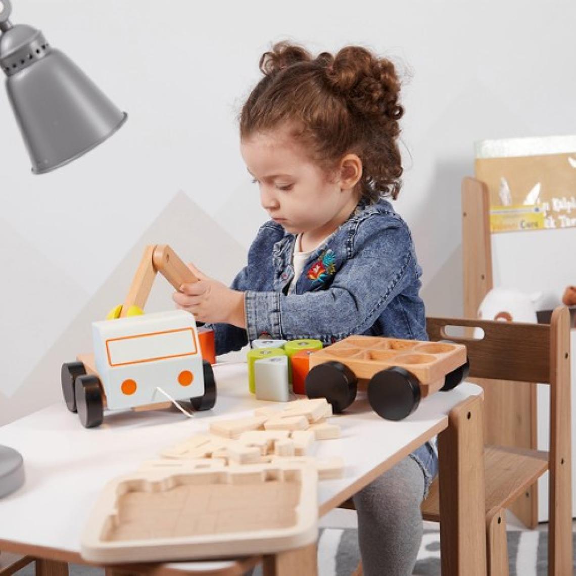 Minera 2-4 Yaş Turna Ahşap Montessori Çocuk Oyun, Çalışma ve Aktivite Masası ve Sandalyesi