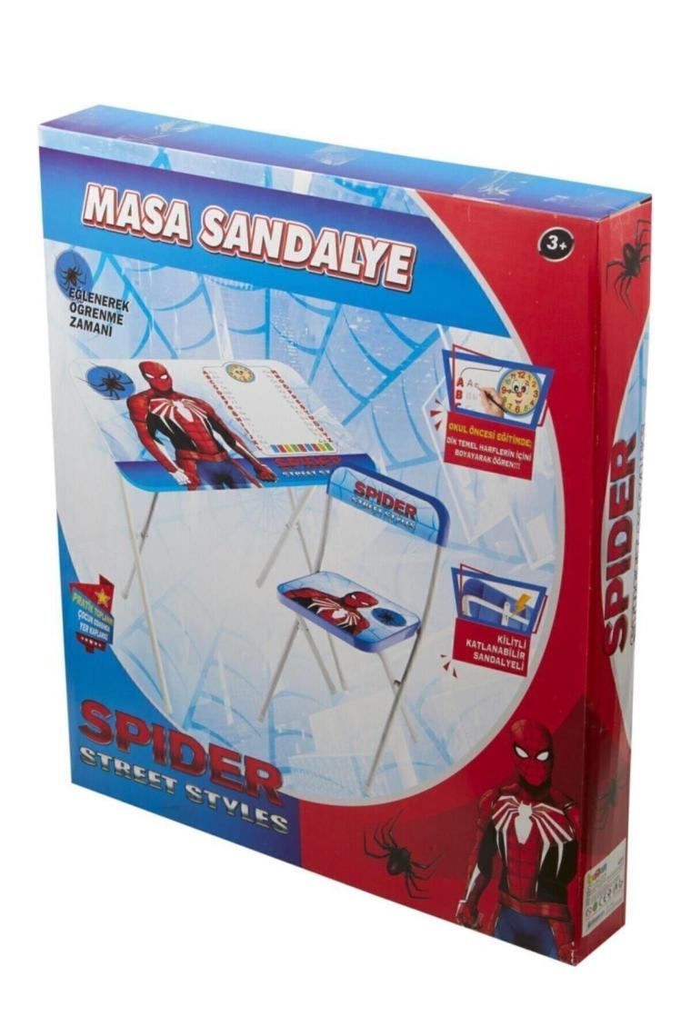 Beren Oyuncak Ders Çalışma Masası + Sandalye -Spiderman