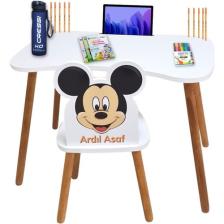 Liva Ahşap Çocuk Aktivite Masa ve Sandalye Takımı - 4-12 Yaş