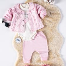 Kız Bebek 3'lü Takım 0-6 Ay Pembe