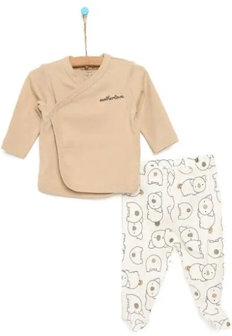Motherlove Yenidoğan Organik Zıbın-Patikli Alt 2li Takım Unisex