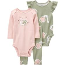 Carter's Kız Bebek 3'lü Alt Üst Set Pembe