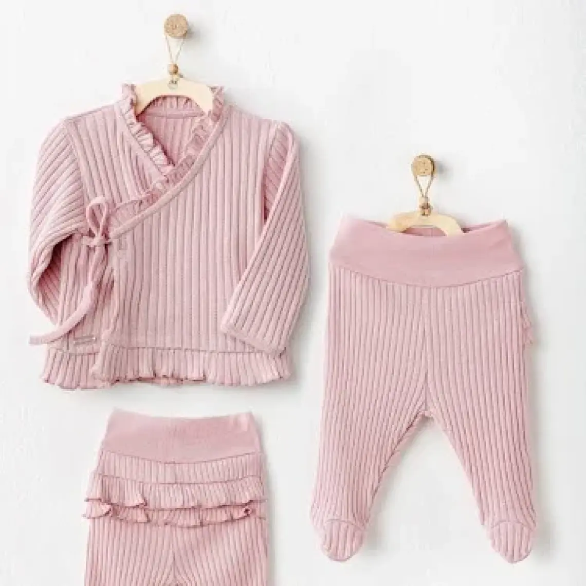 Andywawa Kız Bebek 2li Set - Andywawa - Pembe - 0-3 Ay - AC25094-PEMBE-0-3 Ay