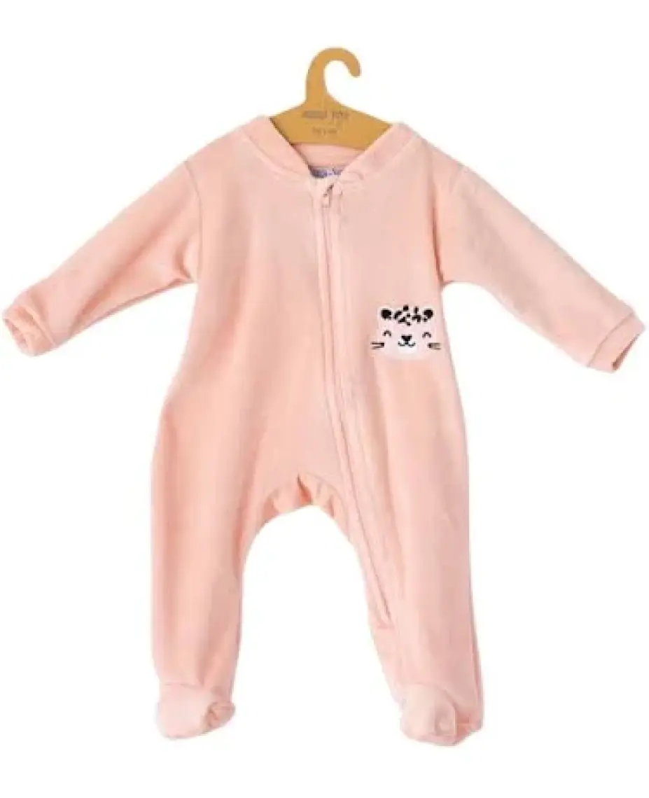 Kadife Uyku Tulumu Pembe - Baby Leopar Pink