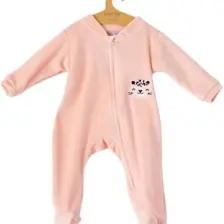 Kadife Uyku Tulumu Pembe - Baby Leopar Pink
