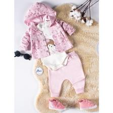 Pakel Kız Bebek 3'lü Takım 0-6 Ay Pembe