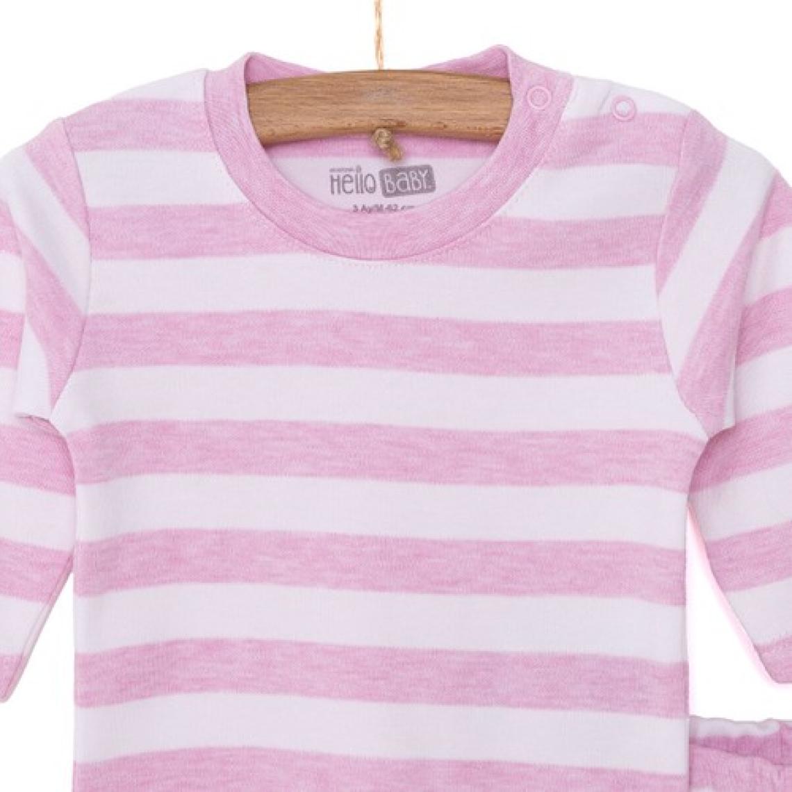 HelloBaby HelloBaby Yenidoğan Çizgili Tshirt-Tayt 2li Takım Unisex