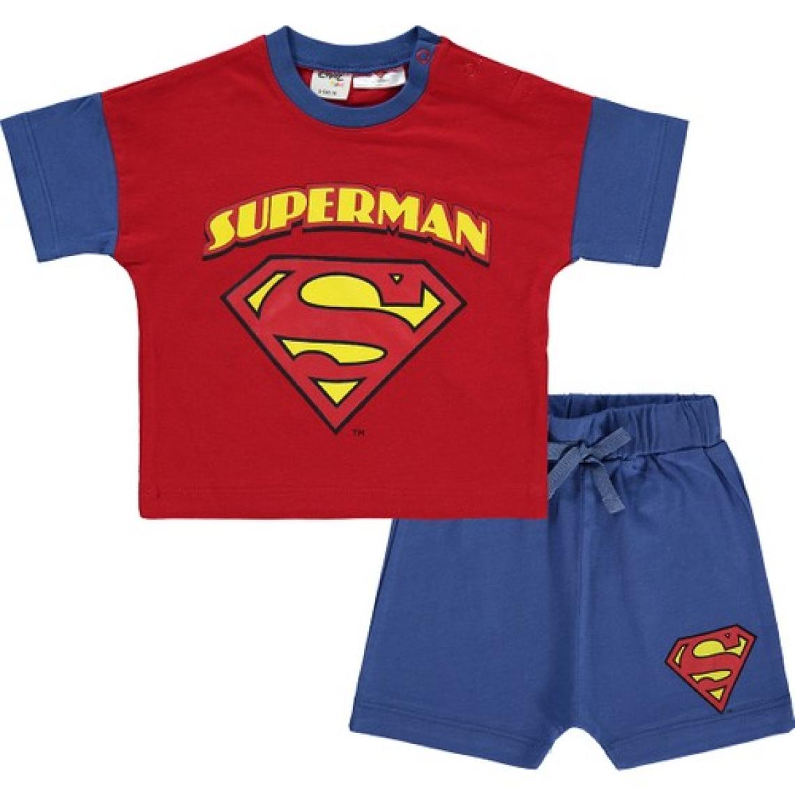 Superman Süperman Erkek Bebek Takım 6-18 Ay Kırmızı