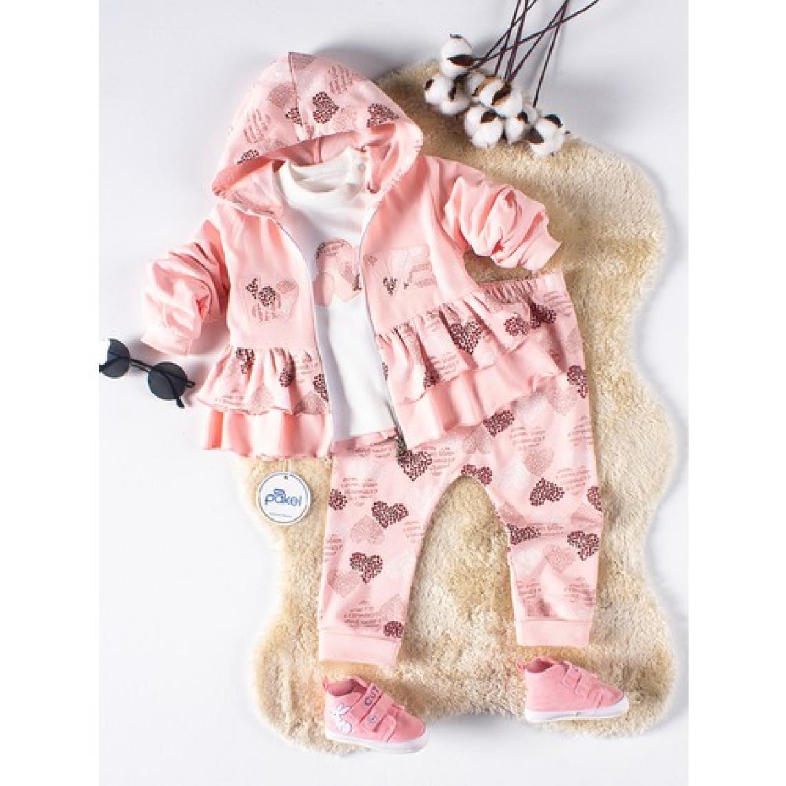 Pakel Kız Bebek Takım 9-18 Ay Somon