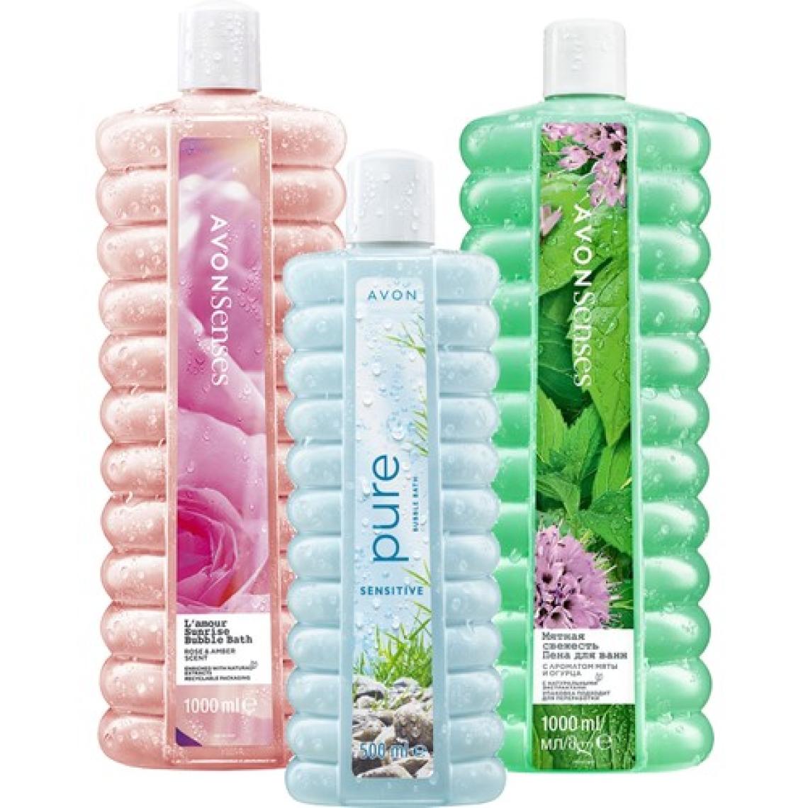 Avon Senses Nane Salatalık Gül Kehribar ve Misk Bambu Kolu Banyo Köpüğü Paketi