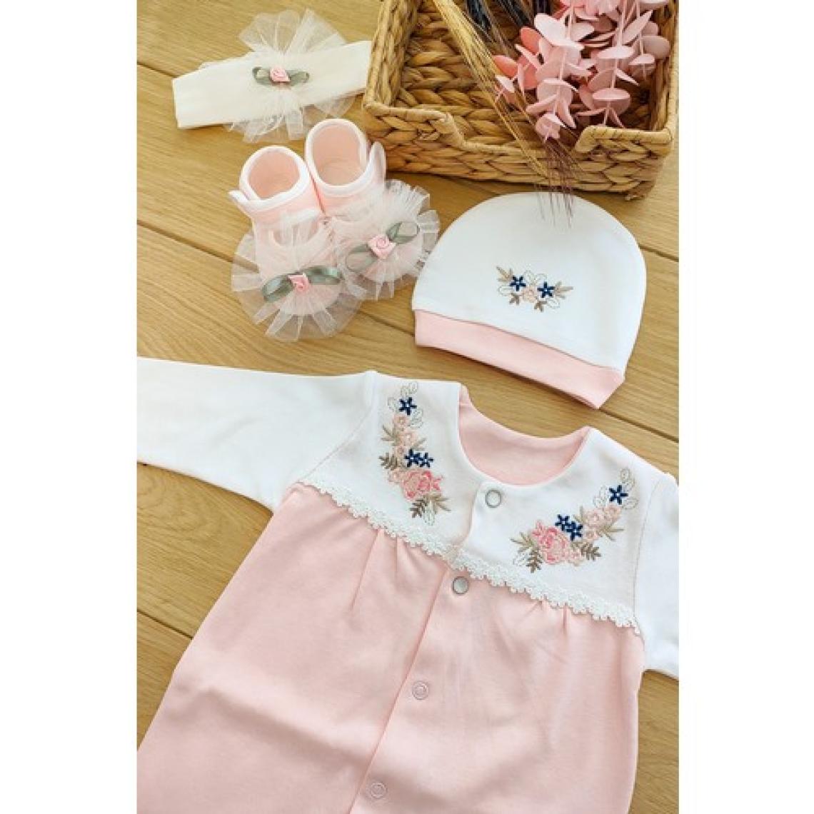 Sitilin Kız Bebek Pembe 10'lu Hastane Çıkışı   Işlemeli Set
