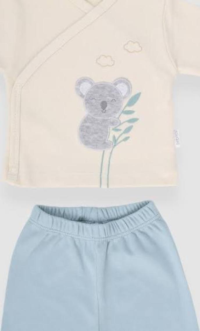Bebitof Koala Nakışlı 10 Parça Hastane Çıkışı Zıbın Seti  Pamuk
