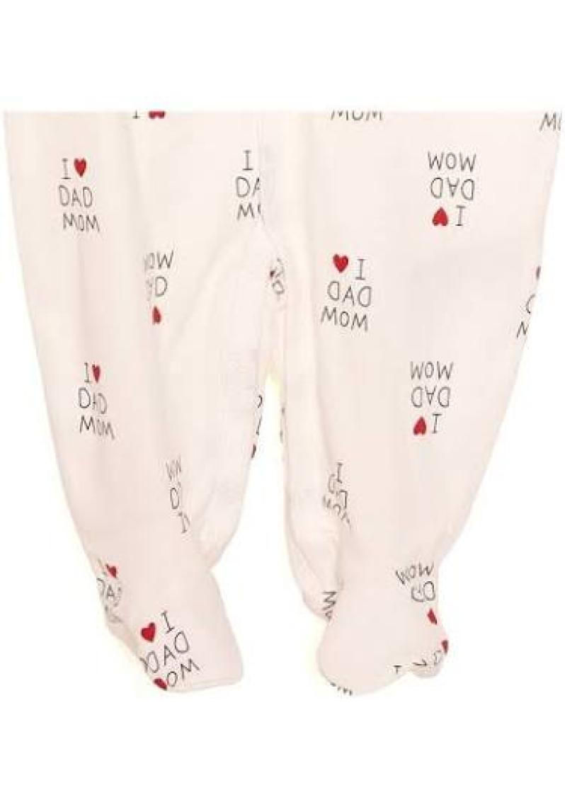 HelloBaby Yenidoğan Baby Mom&dad Kendinden Eldivenli Tulum-Body-Şapka 3lü Set Unisex