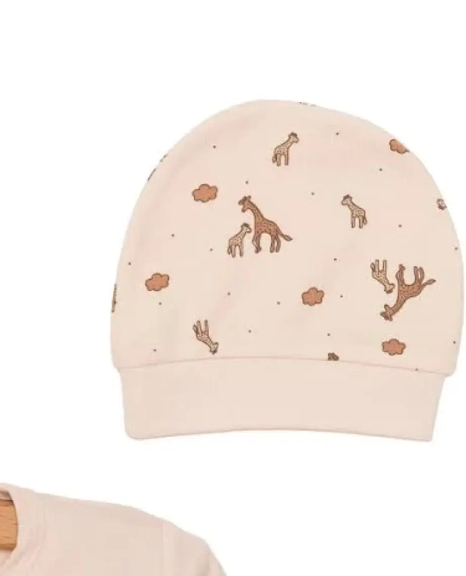 HelloBaby Unisex Zıbın-Şapka-Patikli Alt Unisex