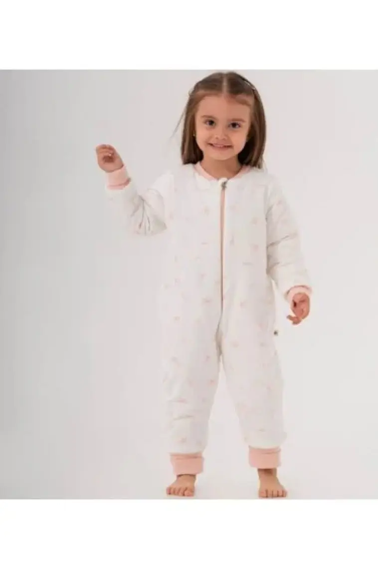 Moi Noi Fermuarlı Uzun Kollu Kışlık Bebek Çocuk Uyku Tulumu Çiçek 2,5 Tog
