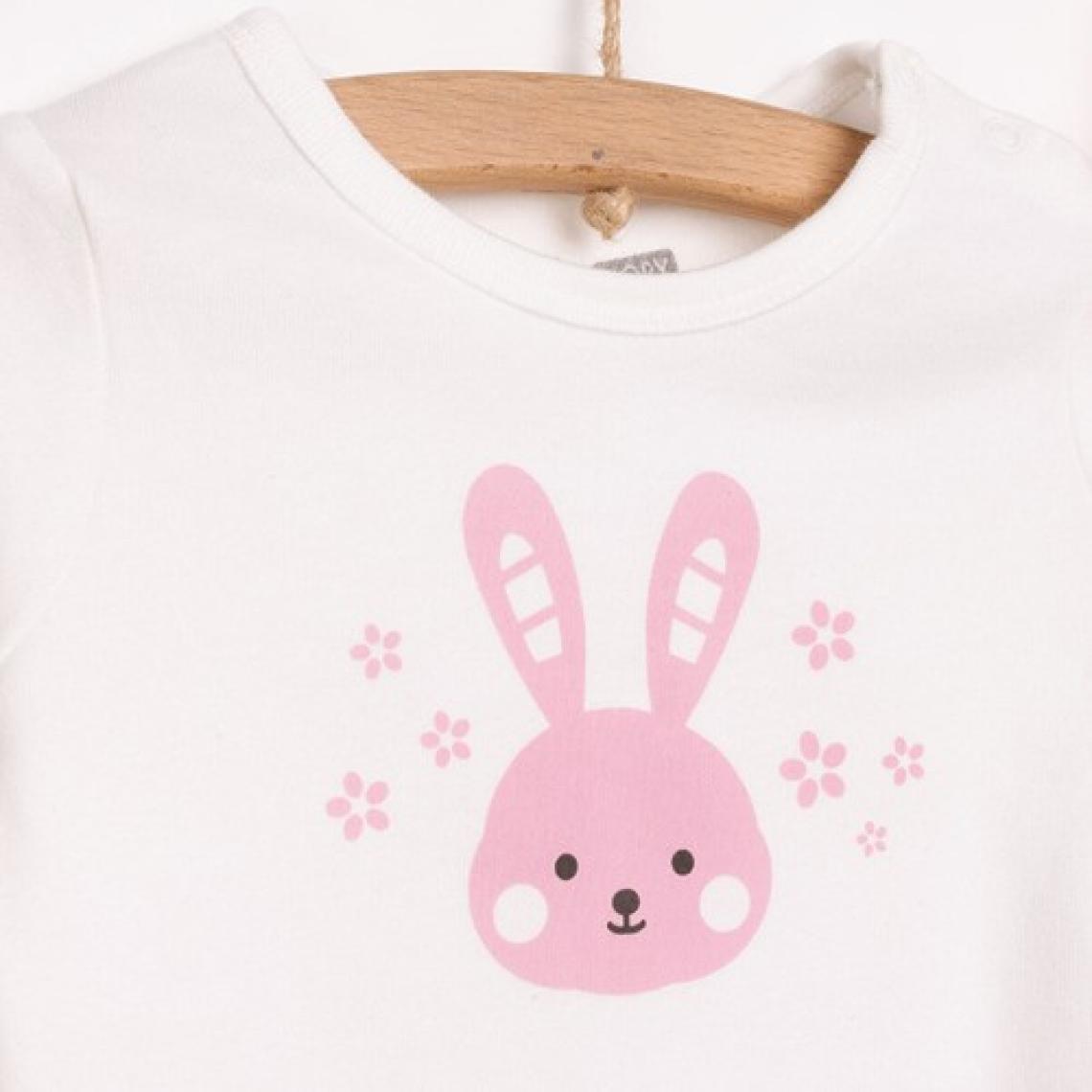 HelloBaby Çiçek Baskılı Yenidoğan Kız Body-Patikli Alt-Şapka Kız Bebek