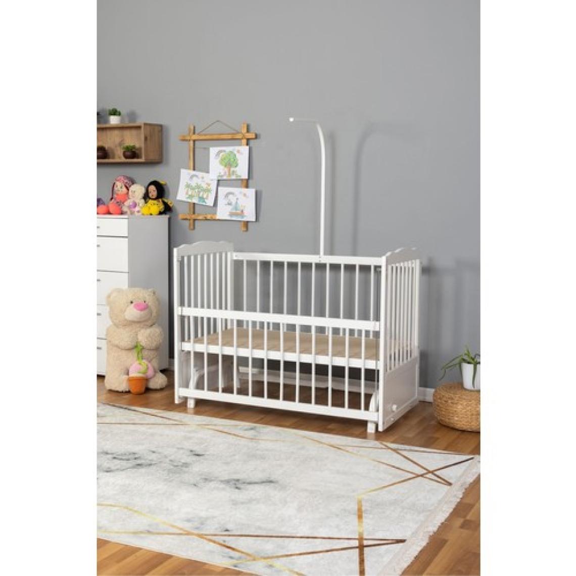 Bamgidoo Ahşap Beşik Anne Yanı Beşik Beyaz 60X120 - Uyku Setsiz Yataksız