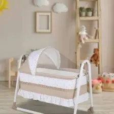 Yuvam Lüx Sepet Beşik Portatif Bebek Beşiği Sallanır Beşik