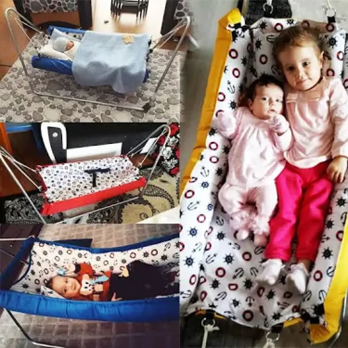 Svava Portatif Bebek Hamak Beşik (Kırmızı)