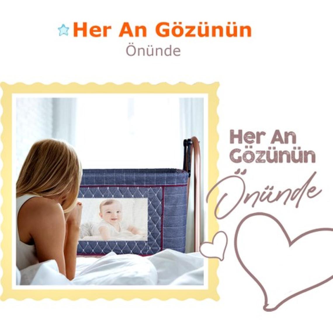 Baby Home 505 Maya Büyük Boy Sallanır Anne Yanı Bebek Sepeti Sepet Beşik