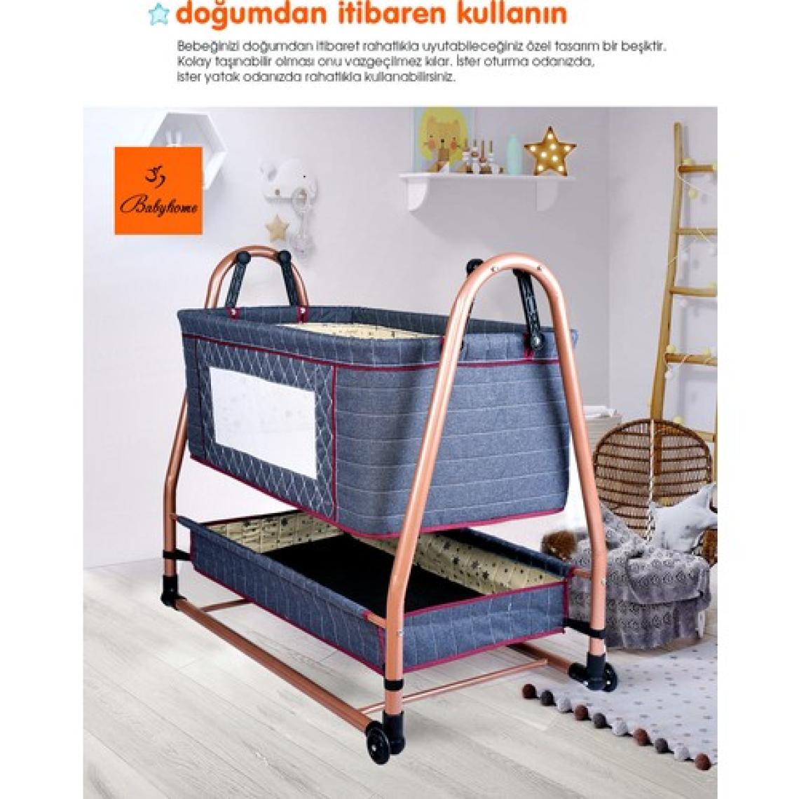 Baby Home 505 Maya Büyük Boy Sallanır Anne Yanı Bebek Sepeti Sepet Beşik