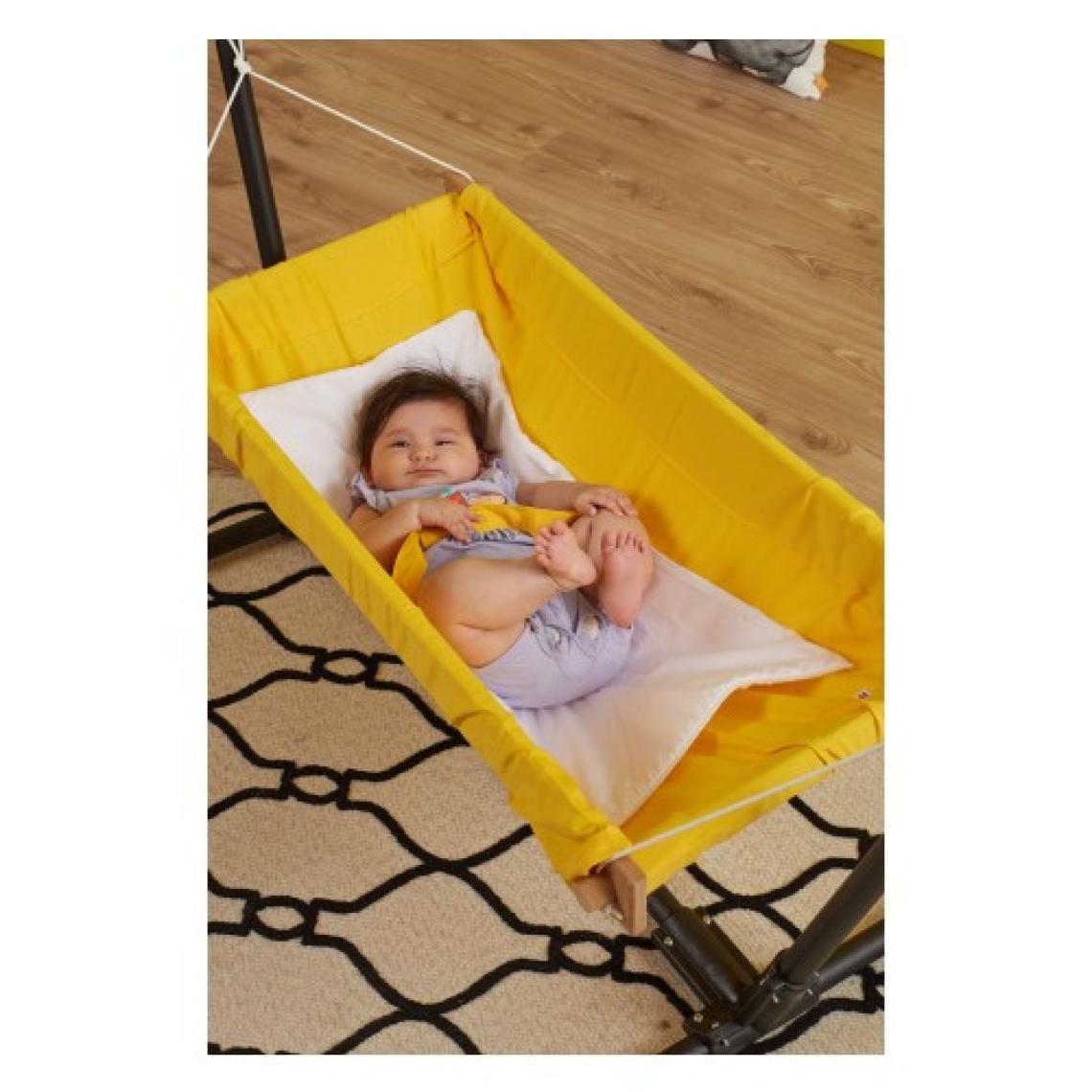 Svava Standlı Ahşap Bebek Hamak Beşik (Sarı)