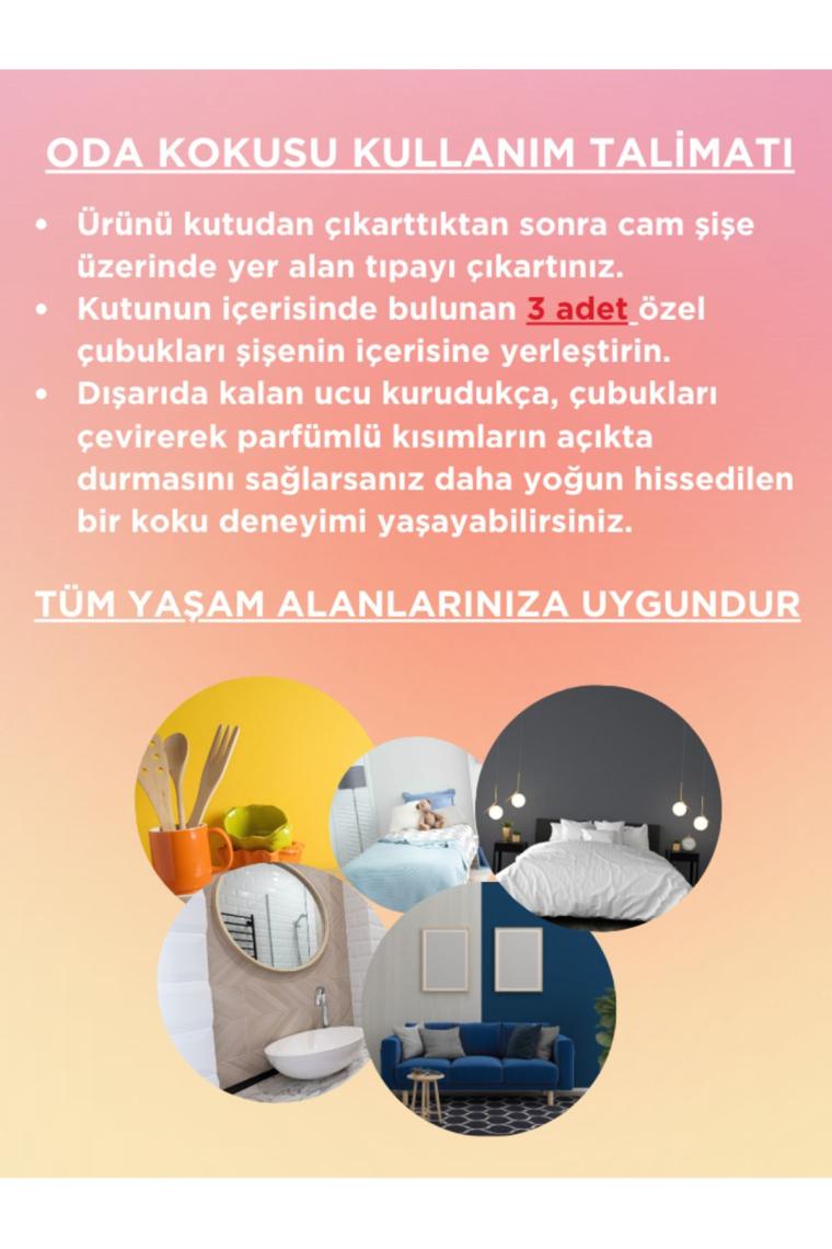 4'lü Çubuklu Oda Kokusu Seti- 50 ml (Kır Çiçekleri-Kardelen-Limon-Sandal Ağacı) Reed