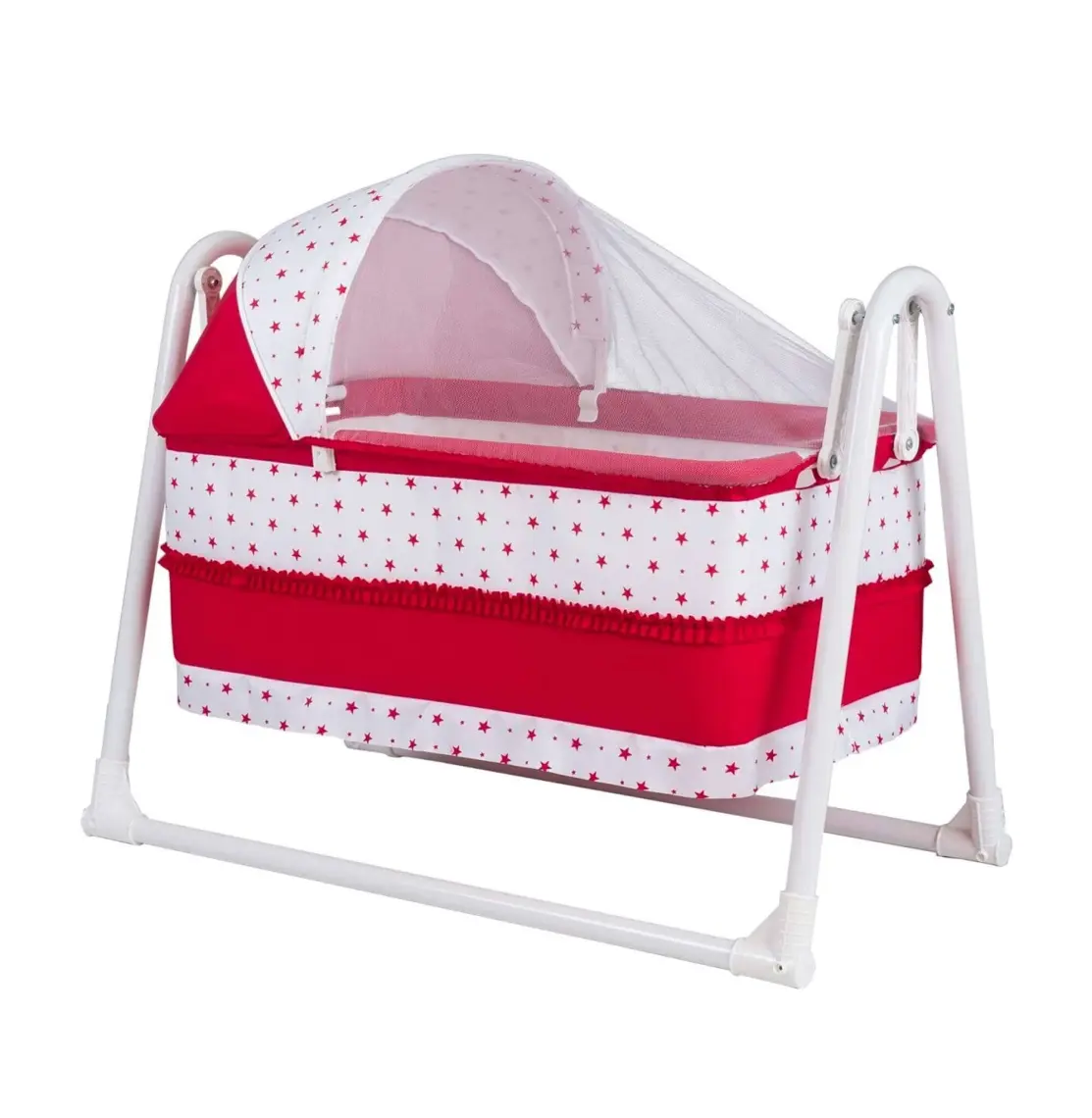 POLLY BABY Polly Lüks Portatif Sallanır Sepet Beşik Hamak Kırmızı