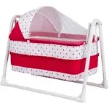 POLLY BABY Polly Lüks Portatif Sallanır Sepet Beşik Hamak Kırmızı