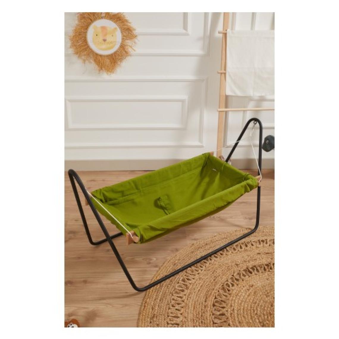Svava Ahşap Bebek Hamak Beşik (Yeşil)