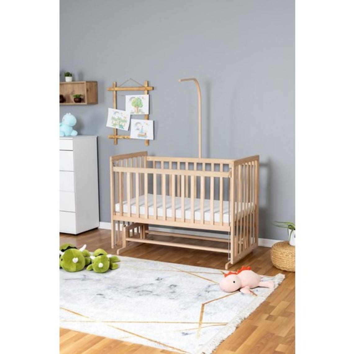Bamgidoo Doğal Bebek Ahşap Beşik Anne Yanı Beşik Organik 70X130 - Uyku Setsiz Tek Yataklı