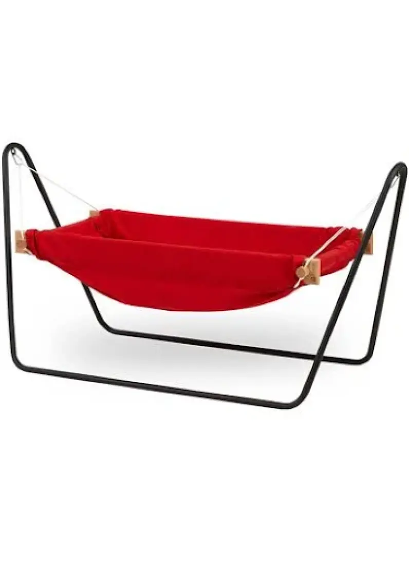 Svava Ahşap Bebek Hamak Beşik (Kırmızı)