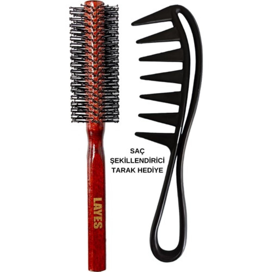 Layes Professional Erkek Saç Fön Fırçası + Şekillendirici Tarak