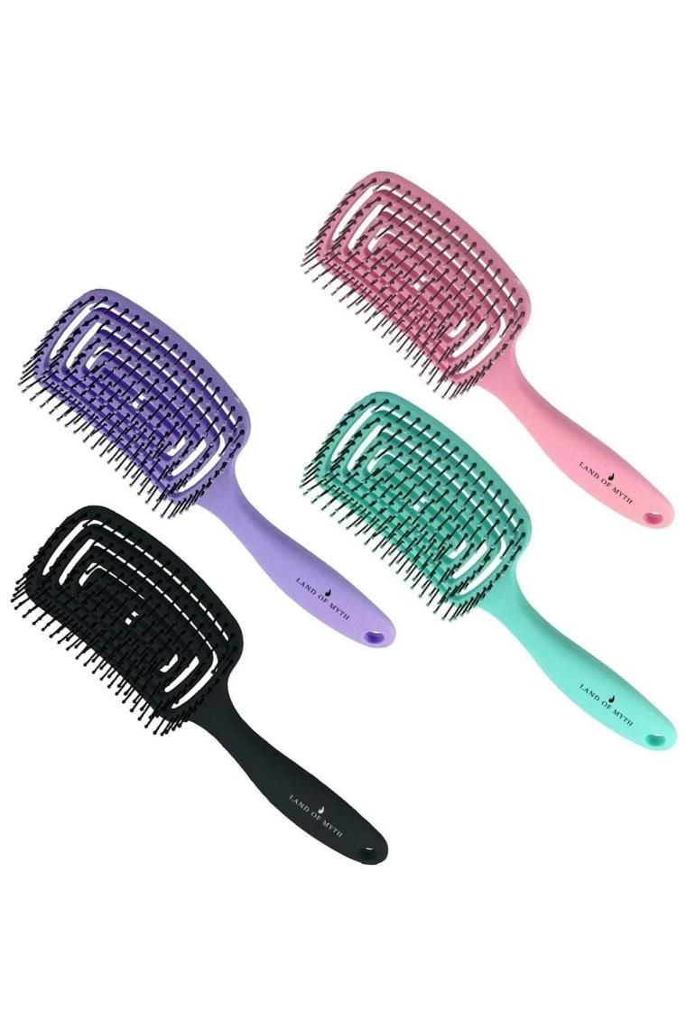 Lom1272 Üç Boyutlu Esnek Saç Açma Ve Tarama Fırçası, Flexible Pro Brush (pembe)