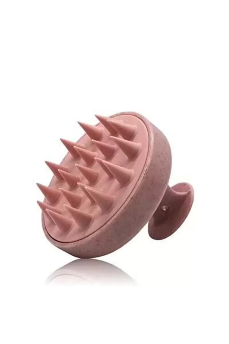 Muggio Pembe Pro Üç Boyutlu Oval Saç Fırçası + Pembe Silikon Duş Masaj Tarağı