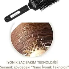 Land Of Myth - LOM1090 Nano Teknoloji Seramik+İyonik, Termal Fön Saç Fırçası, Antistatik