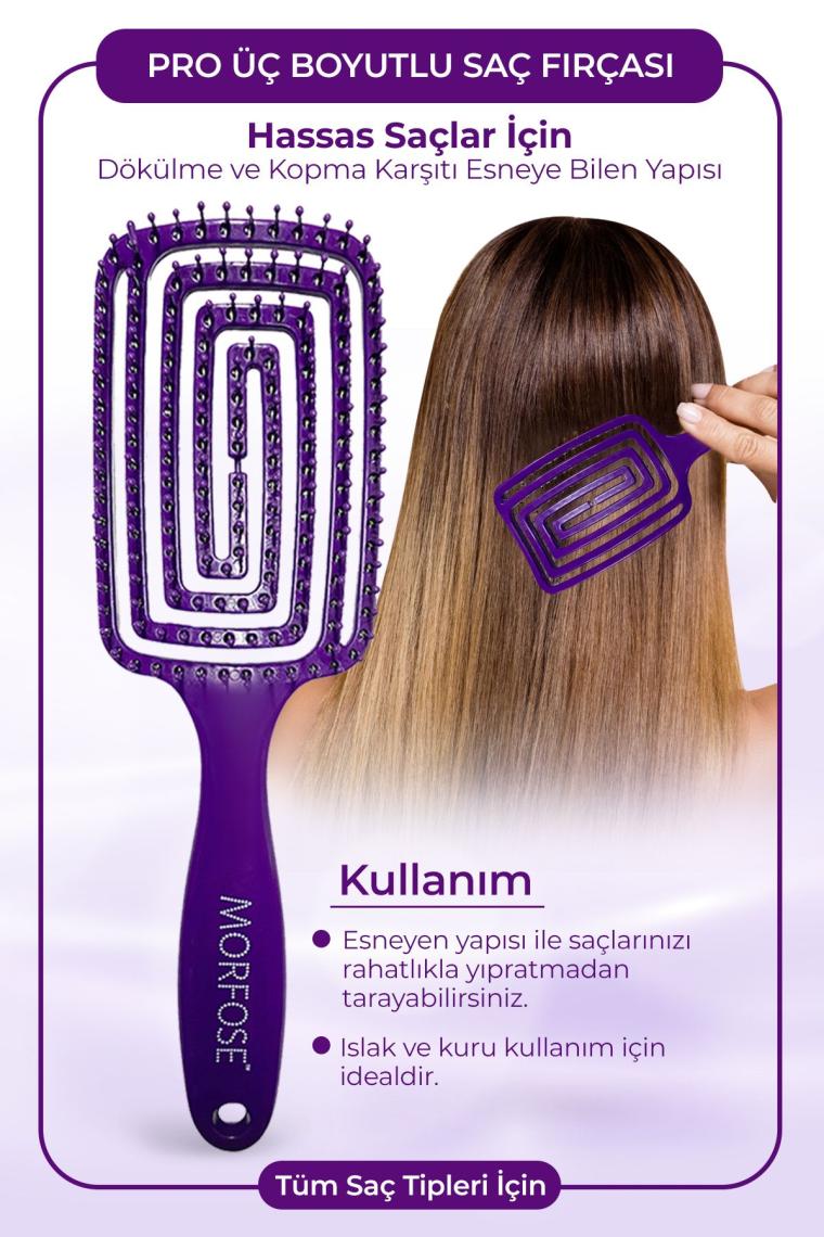 Pro Üç Boyutlu Saç Fırçası