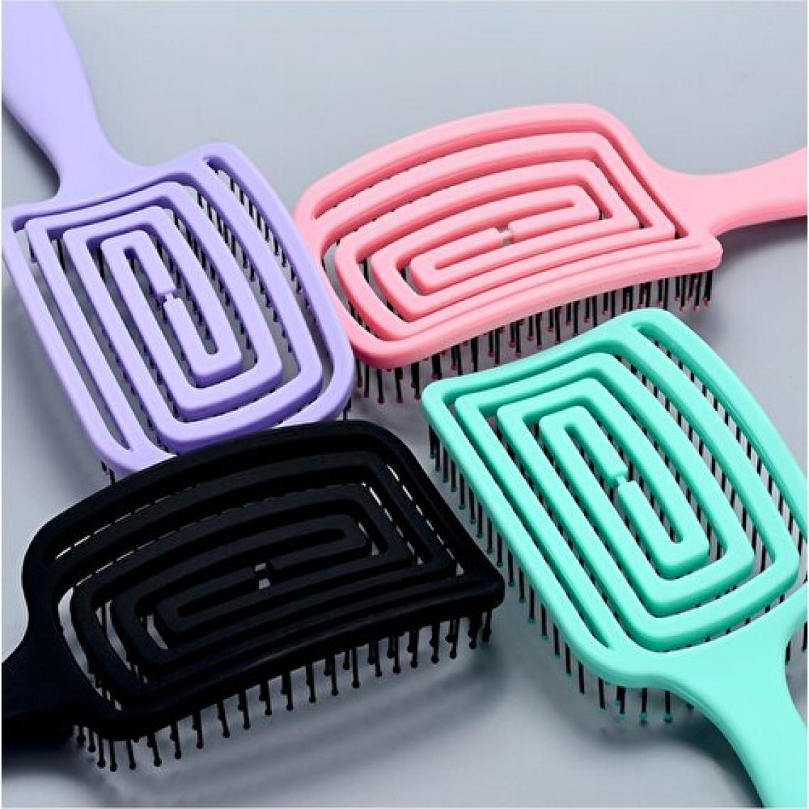 Land Of Myth - LOM1273 Üç Boyutlu Esnek Saç Açma ve Tarama Fırçası, Flexible Pro Brush (Lila)