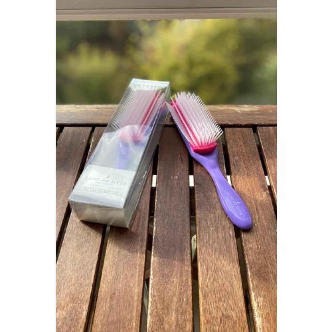 Land Of Myth - LOM1212 Styling Brush, 9 Sıra Şekillendirme Fırçası, Curly Girl Kıvırcık Kız Metodu Fırçası - Mor