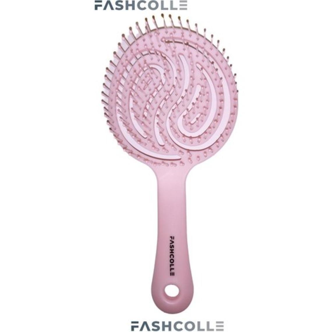 Fashcolle Pembe Üç Boyutlu Oval Saç Fırçası Tek Parça Plastik, Günlük Saç Bakımı için Dolaşmayı Önleyici