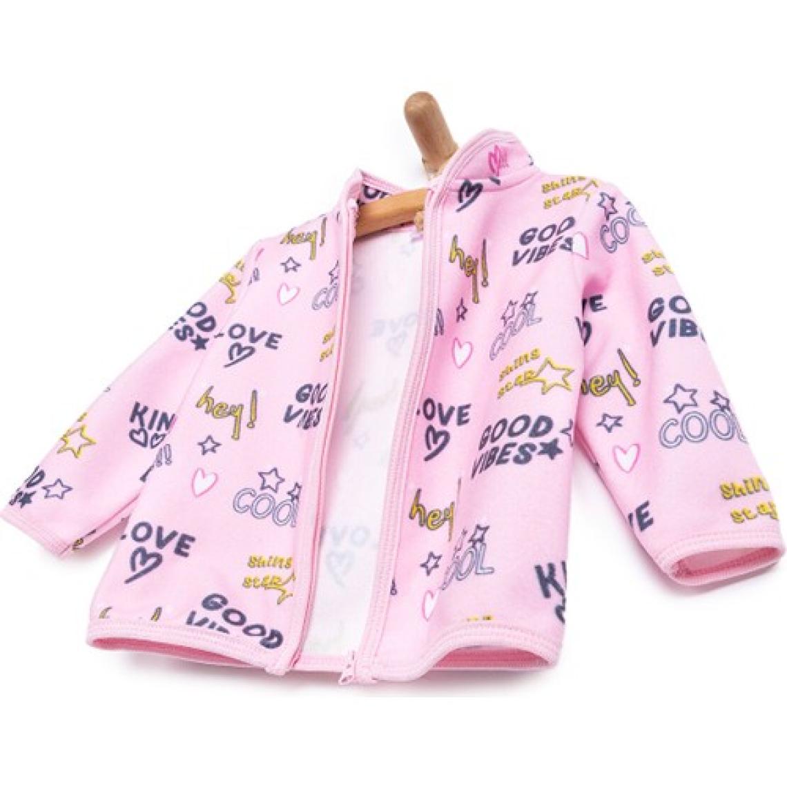 HelloBaby Basic Metraj Baskılı Polar Hırka Kız Bebek