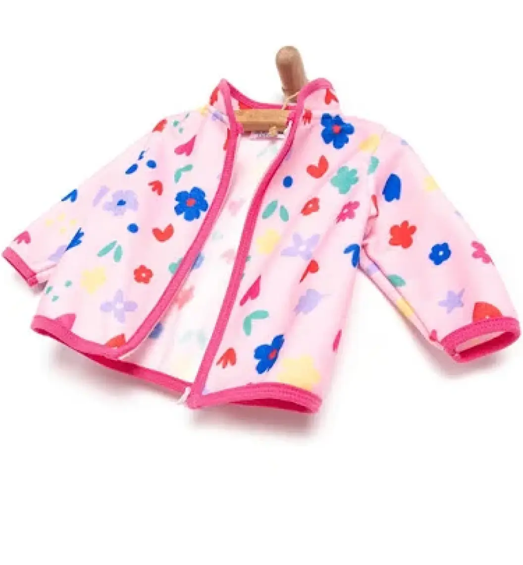HelloBaby Basic Metraj Baskılı Polar Hırka Kız Bebek