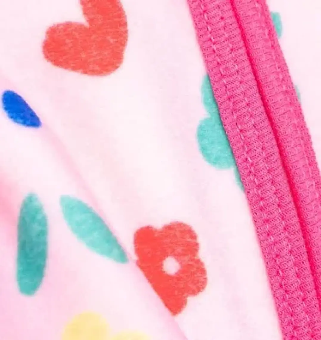 HelloBaby Basic Metraj Baskılı Polar Hırka Kız Bebek