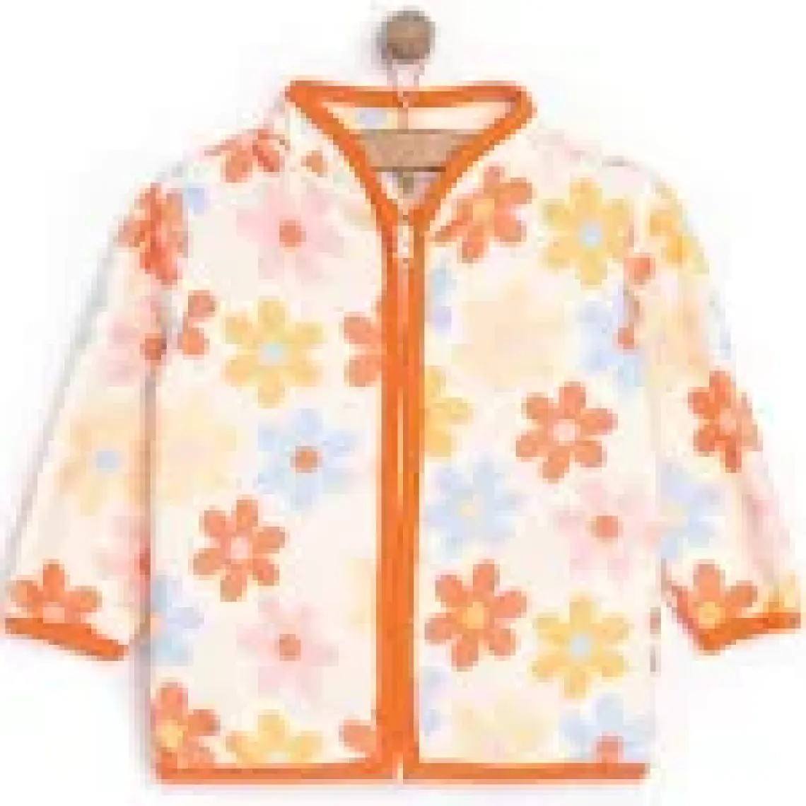 HelloBaby Basic Metraj Baskılı Polar Hırka Kız Bebek
