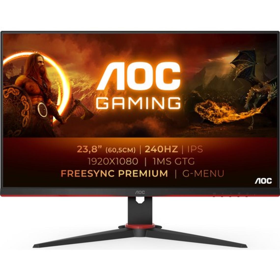AOC 24G2ZE 23.8" 240Hz 0.5ms (HDMI+Display) FreeSync Premium FHD IPS Monitör