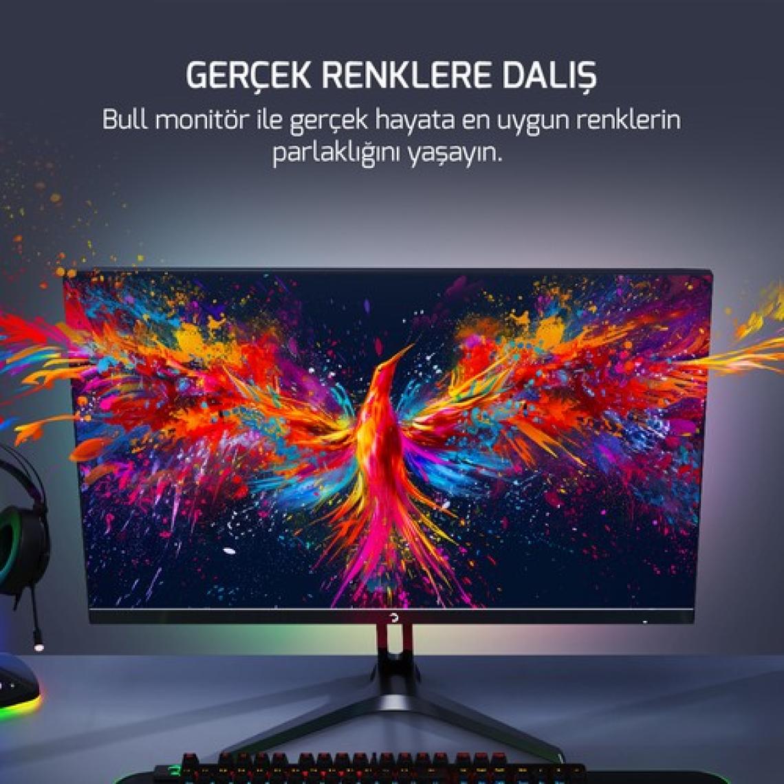 Gamepower 24'' Bull T10 Flat IPS 180Hz 0.5ms Gaming Monitör