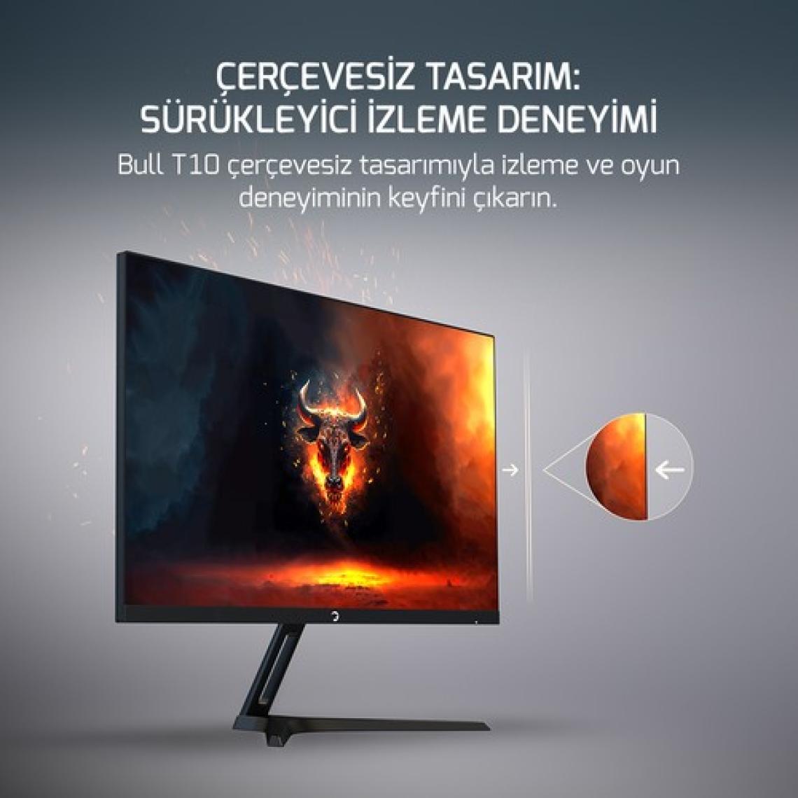 Gamepower 24'' Bull T10 Flat IPS 180Hz 0.5ms Gaming Monitör