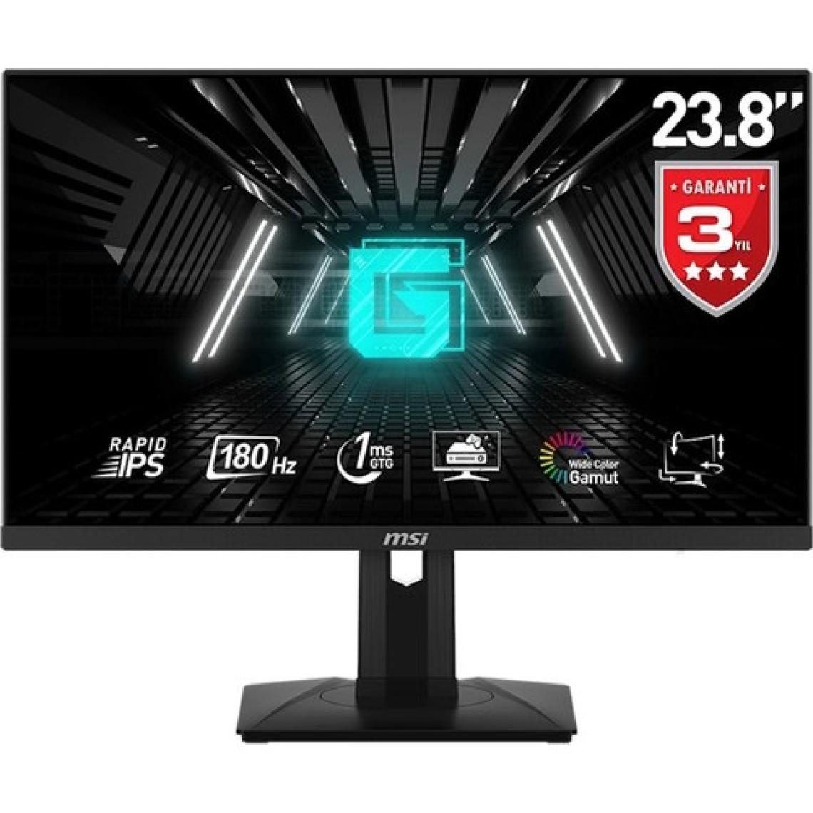 MSI 23.8" G244PF E2 1920x1080 (FHD) 16:9 FLAT RAPID IPS 180HZ 1MS ADAPTIVE-SYNC PIVOT GAMING MONITOR