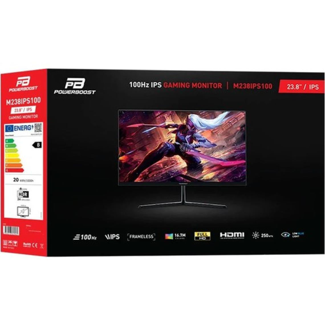 PowerBoost 23,8" 100Hz IPS Frameless VGA+HDMI LED Gaming Monitör