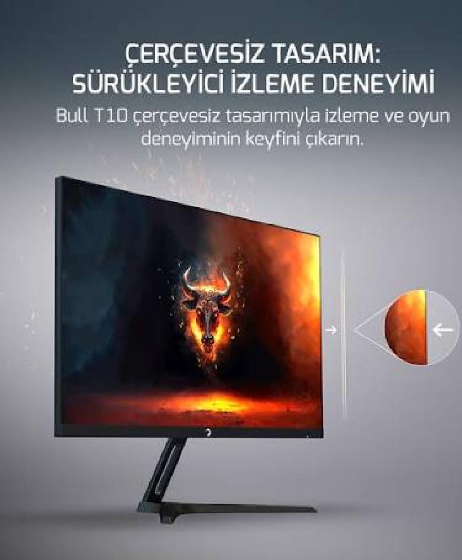 Gamepower 24'' Bull T10 Flat IPS 200Hz 0.5ms Gaming Monitör
